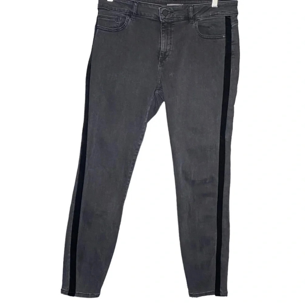 DL1961 Black Morrison Wash Margaux Instasculpt Ankle Skinny Jeans Size 30 - Picture 2 of 11